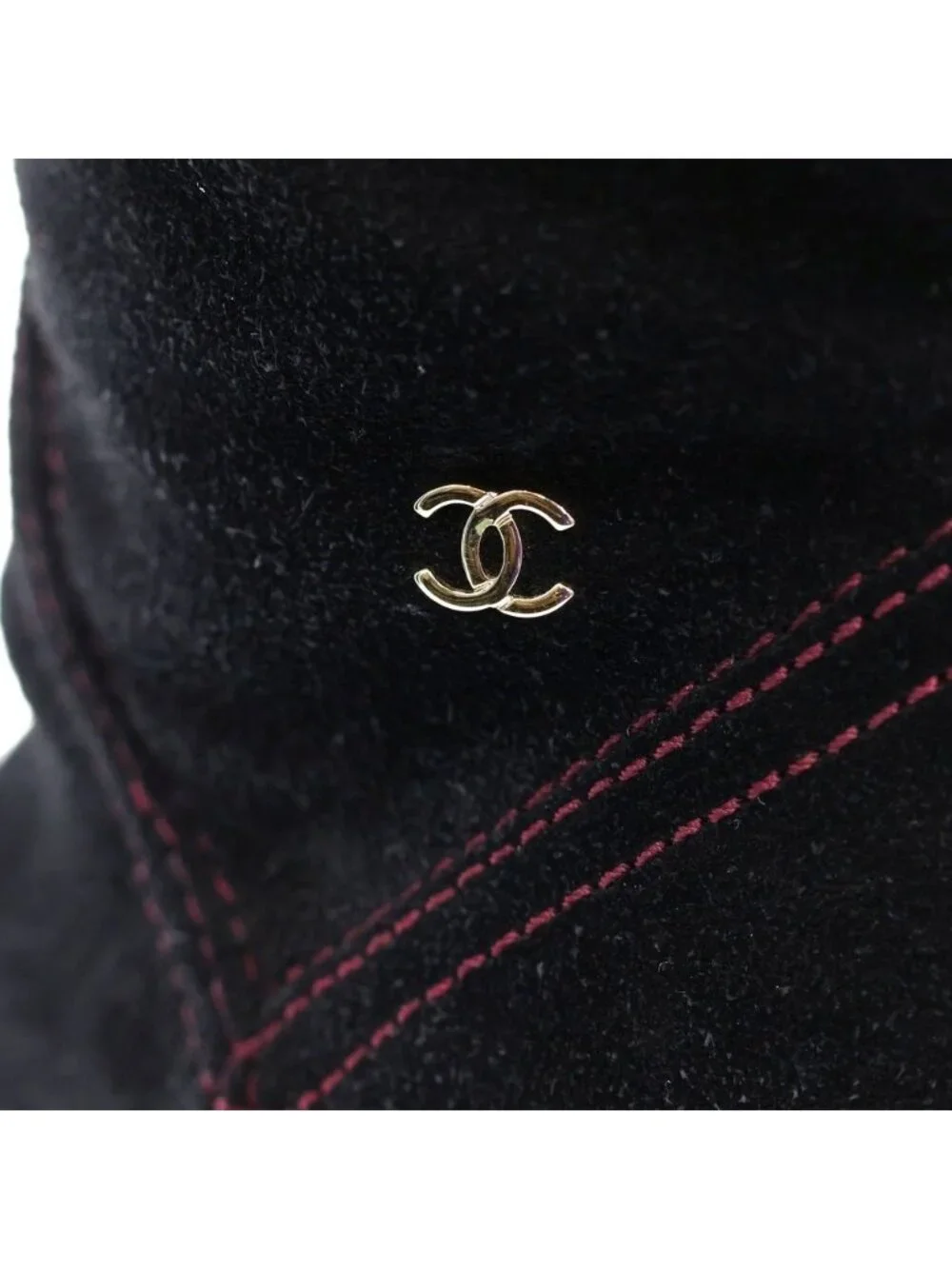 Chanel CC Logo Suede Long Boots Black